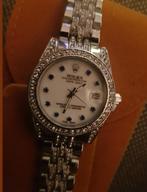 Dames Rolex Oyster perpetual date, Handtassen en Accessoires, Horloges | Dames, Staal, Nieuw, Ophalen of Verzenden, Met strass