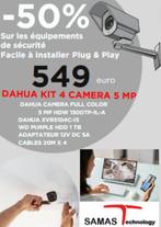 KIT Dahua 4 Camera 5 Mp Full Color, Caméra extérieure, Enlèvement ou Envoi, Neuf
