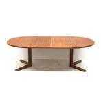 Grote vintage verlengbare eettafel ovaal rond jaren '60 '70, Huis en Inrichting, Complete eetkamers, Verzenden