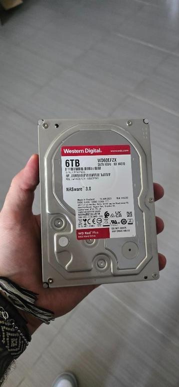 Western Digital Red Plus 6TB HDD - 5 schijven beschikbaar, Western Digital, Enlèvement ou Envoi, Interne, Serveur
