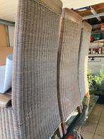 4 bruine rieten stoelen, Huis en Inrichting, Ophalen, Zo goed als nieuw
