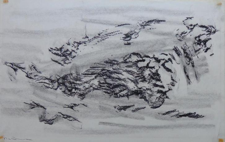 MARTHE VELLE / ABSTRACTIE / ORIGINEEL WERK / 36x55cm / SIG, Antiquités & Art, Art | Peinture | Moderne, Enlèvement ou Envoi