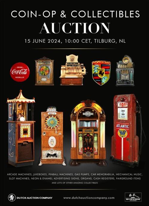 Grote Coin-op & Collectibles veiling zaterdag 15 juni, Verzamelen, Automaten | Flipperkasten, Ophalen