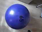 Fitnessbal 65 Adidas kleur blauw. Met pomp en blad work out., Ophalen, Zo goed als nieuw, Buik, Fitnessbal