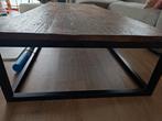 Industriële eikenhouten salontafel, Huis en Inrichting, Tafels | Salontafels, Ophalen, Zo goed als nieuw