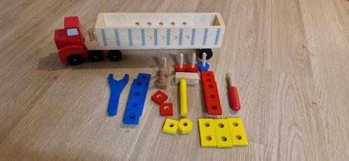 Melissa & Doug Houten Vrachtwagen Bouwset - Nieuwstaat -, Kinderen en Baby's, Speelgoed | Houten speelgoed, Zo goed als nieuw