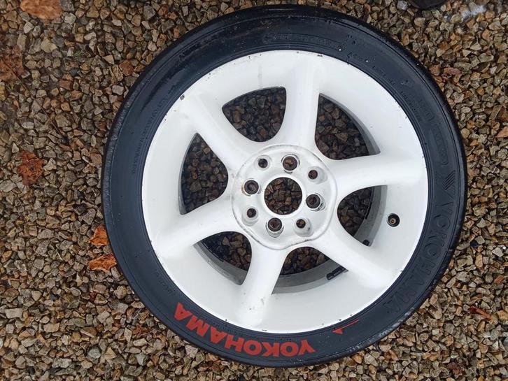 Jantes 15' 4x100/4x114.3 avec pneus slick racing, Auto-onderdelen, Banden en Velgen, Band(en)