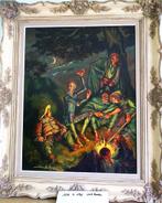 Schilderij Don Quichotte vertelt zijn belevenissen, Antiek en Kunst, Ophalen