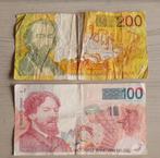 Belgische bankbiljetten 200Fr. 100Fr., Postzegels en Munten, Bankbiljetten | België, Verzenden, Setje