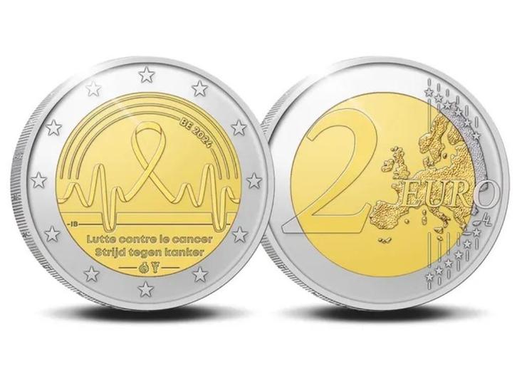 Pièce de 2 euros Belgique 2024 « Lutte contre le cancer », Postzegels en Munten, Munten | Europa | Euromunten, 2 euro, België