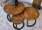 Salon tafel rond, Huis en Inrichting, Tafels | Salontafels, Ophalen, Zo goed als nieuw, Rond