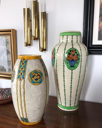 Vase Boch Keramis Rosa - Grande taille- Art déco