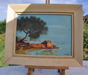 peinture sur toile avec un petit trou  beschikbaar voor biedingen