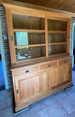 Vitrinekast in teak, in zeer goede staat, Huis en Inrichting, Kasten | Vitrinekasten, Ophalen, 200 cm of meer, 150 tot 200 cm