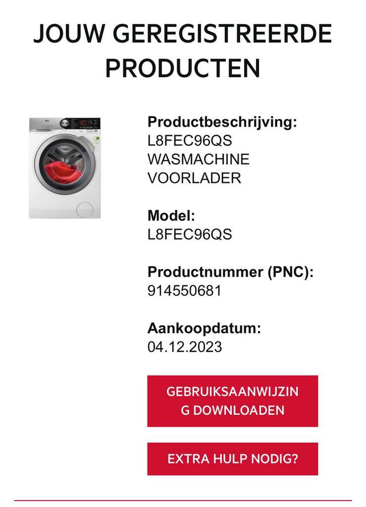 AEG Wasmachine 9kg / stoomfunctie / 2j oud / RVS trommel, Elektronische apparatuur, Wasmachines, Zo goed als nieuw, Voorlader