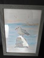 Wandlijst 33 x 25 zeemeeuw, Minder dan 50 cm, Ophalen of Verzenden, Zo goed als nieuw, Minder dan 50 cm
