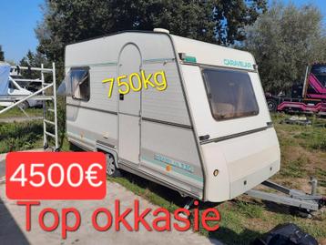 Caravane 750 kg, permis de conduire B, top occasion, camping, Entreprise, Jusqu'à 4 m, Fenêtres ouvrantes, 500 - 750 kg