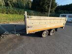 Aanhangwagen plateau dubbelasser 750 kg, Auto diversen, Aanhangers en Bagagewagens, Ophalen