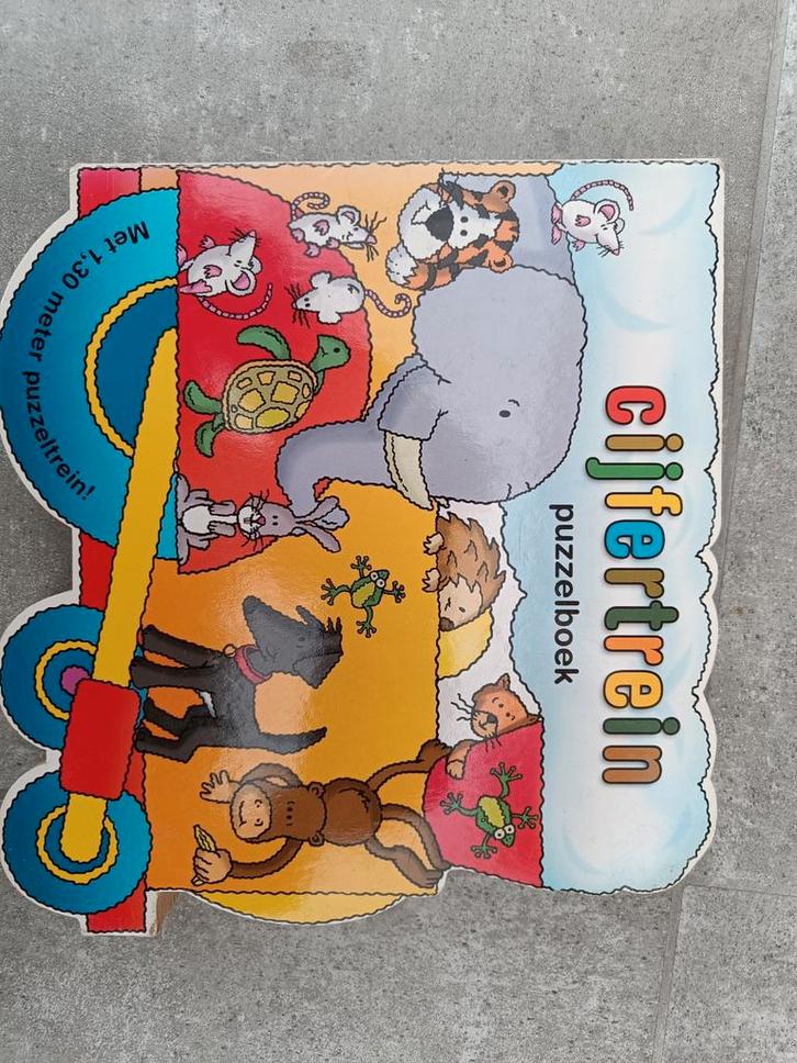 Cijfertrein -123... puzzelboek, Boeken, Kinderboeken | Jeugd | onder 10 jaar, Zo goed als nieuw, Ophalen