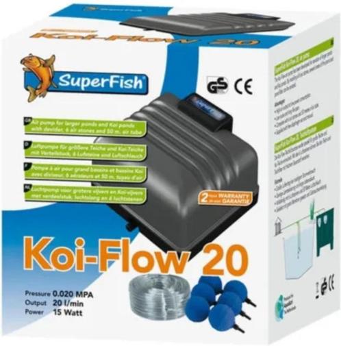 Ensemble de pompe à air SuperFish Koi-Flow 20 complet, Jardin & Terrasse, Accessoires pour étangs, Neuf, Pompe de bassin, Enlèvement ou Envoi