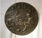 Belle décoration murale en métal - Hommes buvant - 33 cm, Enlèvement ou Envoi, Comme neuf