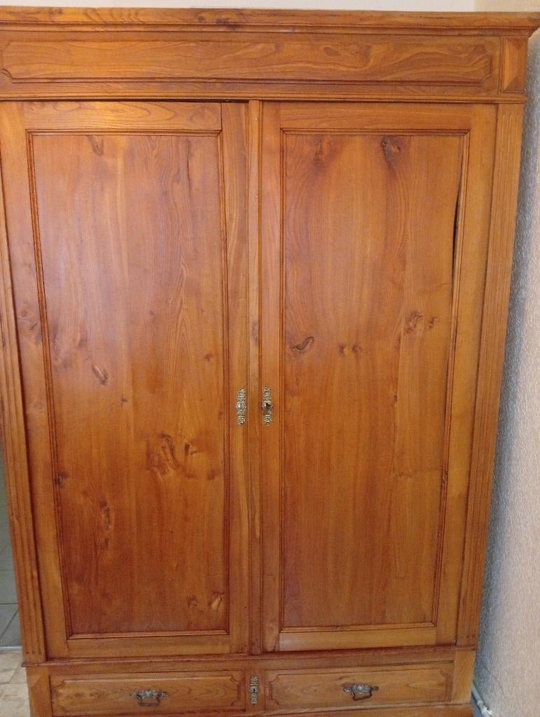 Armoire en Pitchpin – Finition Huilée & Démontable, Antiquités & Art, Antiquités | Meubles | Armoires, Enlèvement