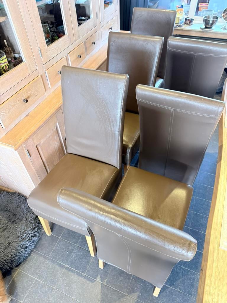 Huiskamerstoelen, Ophalen, Gebruikt, Bruin, Leer