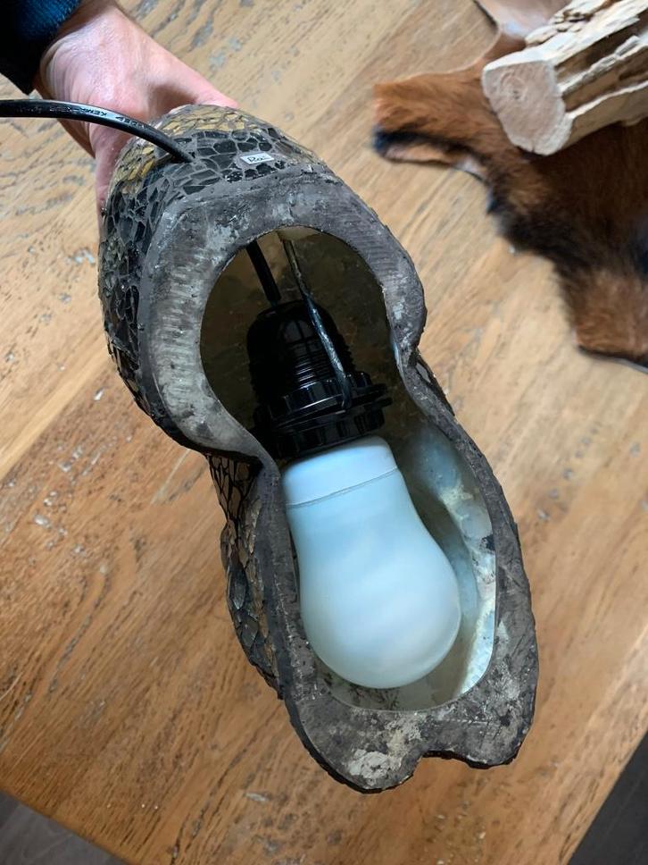 Lamp glas mozaiek, Huis en Inrichting, Lampen | Tafellampen, Zo goed als nieuw, Glas, Ophalen of Verzenden