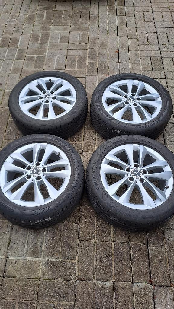Mercedes C-Klasse 17 inch velgen met TPMS, GoodYear banden, Neuf, Pneus et Jantes, Pneus été, 17 pouces
