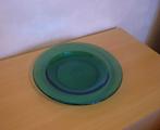 Turquoise groen glazen decoratie bord schaal sierbord, Antiek en Kunst, Ophalen of Verzenden