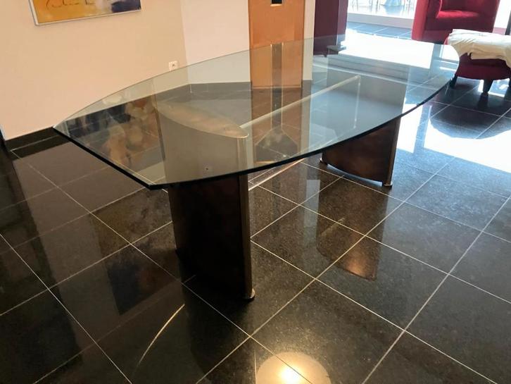Vintage living tafel Belgo Chrom, Huis en Inrichting, Tafels | Eettafels, Gebruikt, 50 tot 100 cm, 150 tot 200 cm, Vijf personen of meer