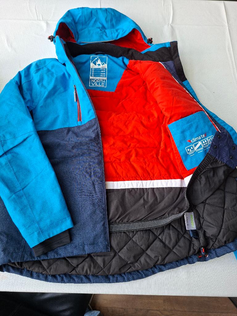 Skijas 170/176 met 2 skibroeken jongens blauw 176, rood164, Sport en Fitness, Skiën en Langlaufen, Zo goed als nieuw, Kleding