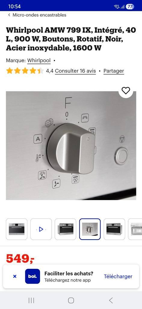 Combiné Four et micro-ondes Whirlpool en bon état., Elektronische apparatuur, Microgolfovens, Microgolfoven, Oven, Ophalen