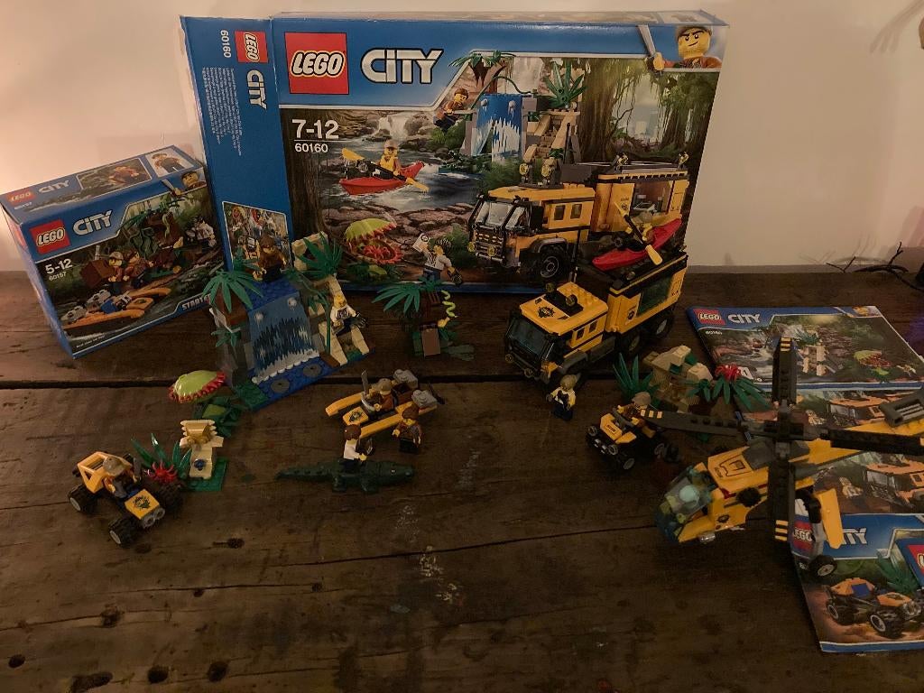 Lego jungle sets 60160, 60157, 60158 expeditie, Ophalen, Gebruikt, Overige thema's, Complete set