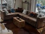 Chesterfieldlook hoeksalon 4 maand out, Huis en Inrichting, Ophalen, Zo goed als nieuw, Leer, Chesterfield