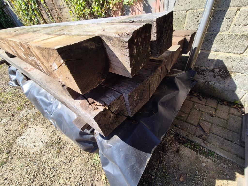 Eiken balken 15x15, Ophalen, Balken