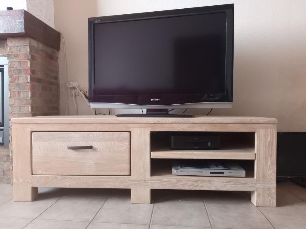 Meuble TV, largeur 160 cm, hauteur 52 cm, profondeur 55 cm, Maison & Meubles, Moins de 100 cm, 150 à 200 cm, Comme neuf, Enlèvement