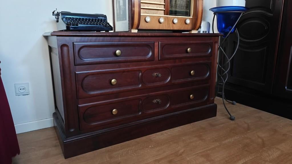 Commode/dressoir Kersenhout, Ophalen, Gebruikt, 100 tot 150 cm, 25 tot 50 cm