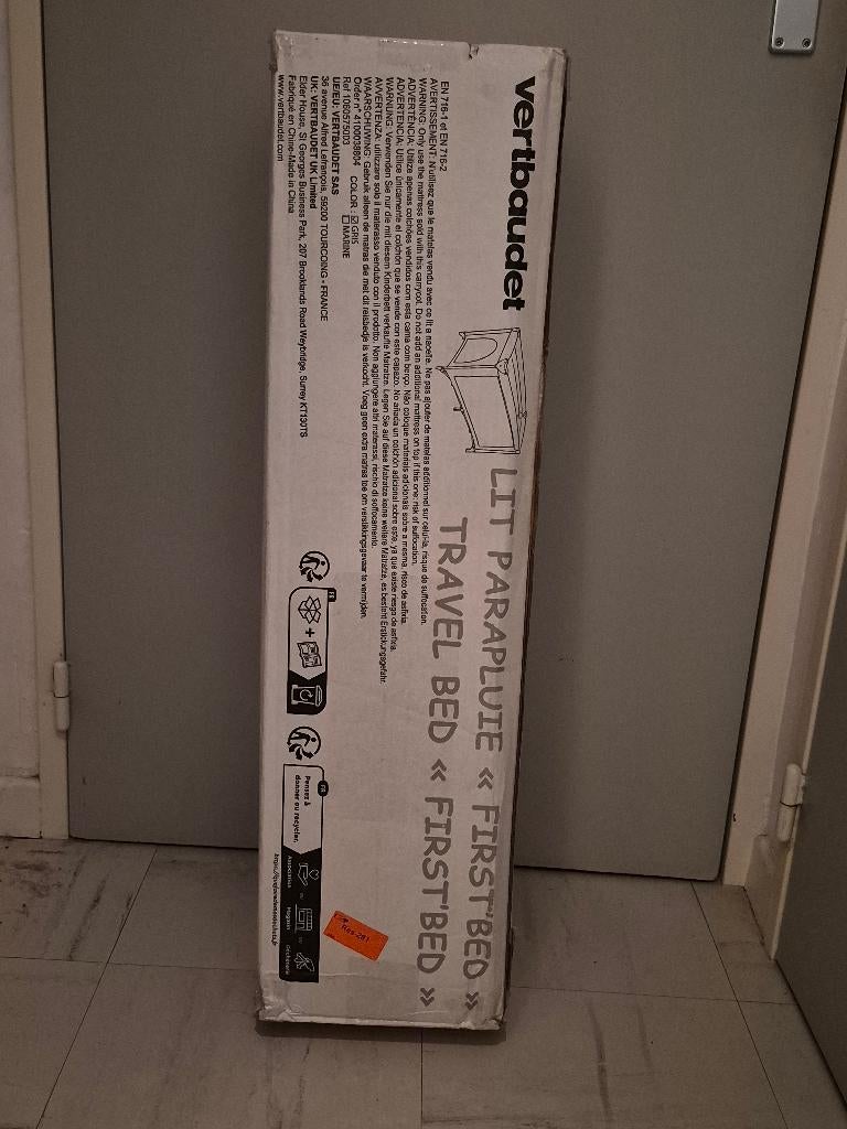 Nieuw parasolbed Mobibed Vertbaudet, Kinderen en Baby's, Babywiegjes en Ledikanten, Nieuw, Ledikant, Ophalen