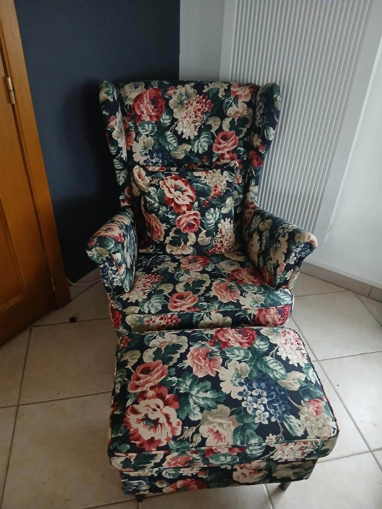 Strandmon zetel met voetbankje, Huis en Inrichting, Fauteuils, Ophalen