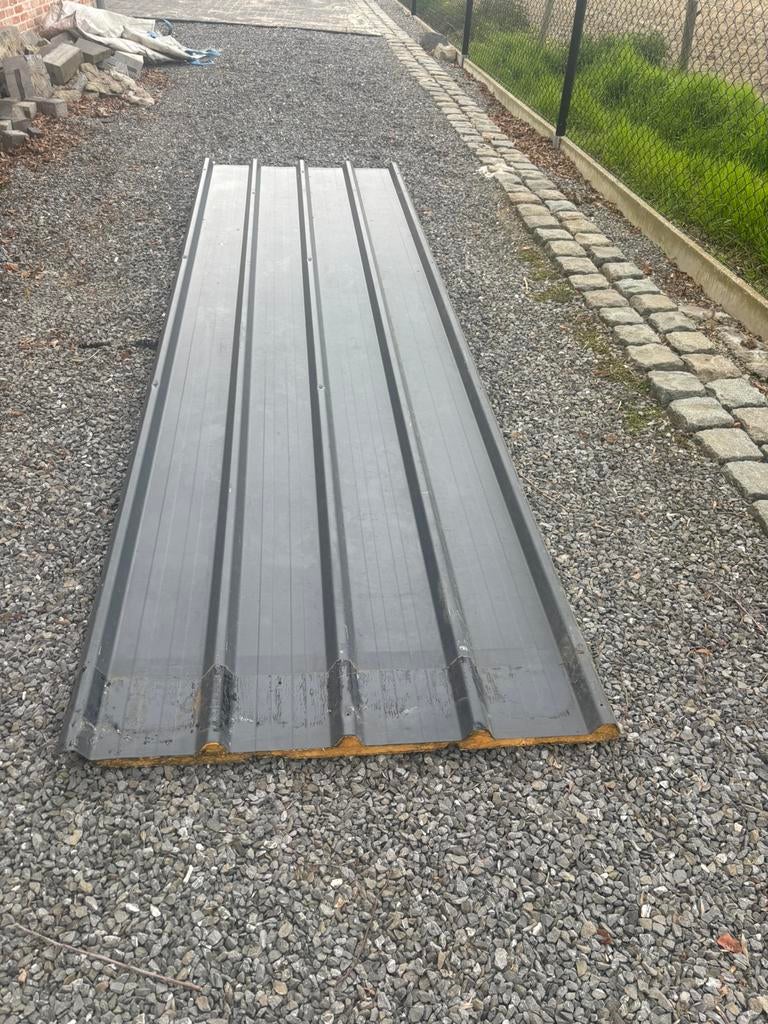 Dakplaten zwart/ antraciet 7cm isolatie 5 stuks, Enlèvement, Comme neuf