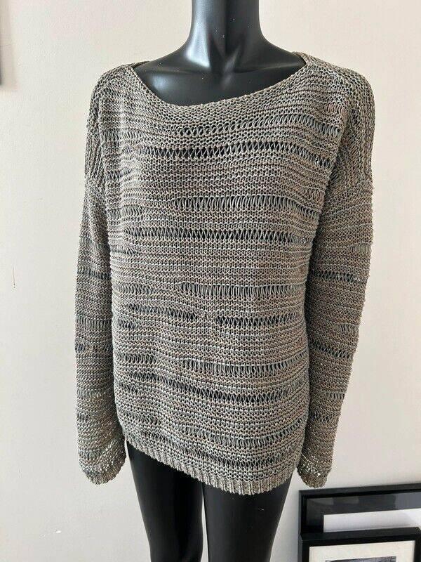 Pull kaki avec fil doré Sarah Pacini comme neuf, Vêtements | Femmes, Pulls & Gilets, Comme neuf, Autres couleurs, Enlèvement ou Envoi