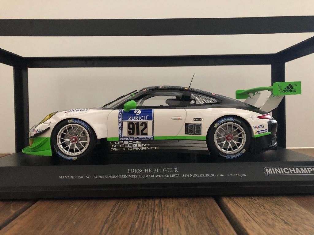 Minichamps Porsche 911 GT3 R Manthey 24H Nürburgring 2016, Hobby en Vrije tijd, Modelauto's | 1:18, Nieuw, Auto, MiniChamps, Ophalen of Verzenden