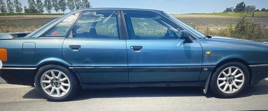 Audi80, Auto's, Audi, Particulier, Radio, Benzine, Berline, 4 deurs, Groen, Beige, Stof, Voorwielaandrijving, Ophalen