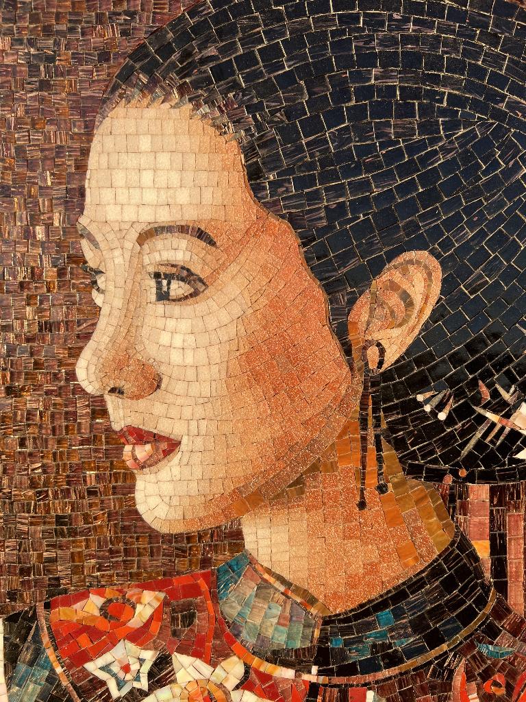 15,000 delig UNIEK Glasmozaiek met Dame uit Qing Dynastie, Tuin en Terras, Ophalen, Zo goed als nieuw