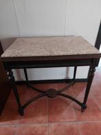 Massief houten tafel met marmeren blad, Huis en Inrichting, Ophalen