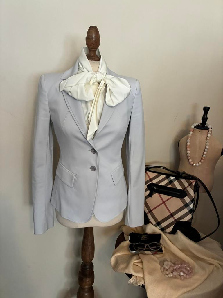 PATRIZIA PEPE JASJE LIGHT BLUE, Zo goed als nieuw, Jasje, Maat 36 (S), Verzenden