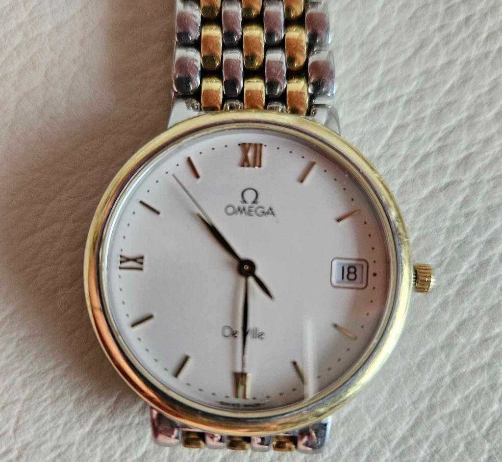 OMEGA DEVILLE GENUMMERDE POLSHORLOGE, Handtassen en Accessoires, Horloges | Heren, Gebruikt, Polshorloge, Omega, Staal, Staal
