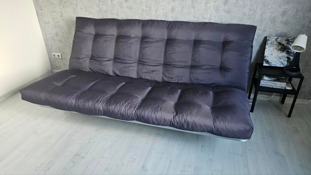 Canapé-lit gris pour 2 personnes, Enlèvement, Gris, 140 cm