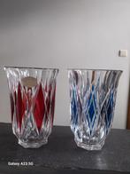 Vases Val Saint-Lambert - Cristal taillé doublé, Enlèvement ou Envoi